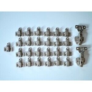 27pc Blum CLIP Top Hinge Mounting Plates Concealed Cabinet Hinges HardwareBundle